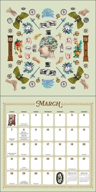 AMC The Antiquarian Sticker Book 2027 Wall Calendar