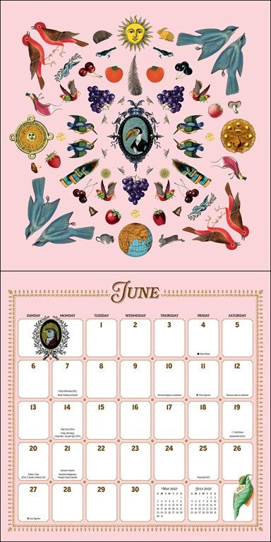 AMC The Antiquarian Sticker Book 2027 Wall Calendar