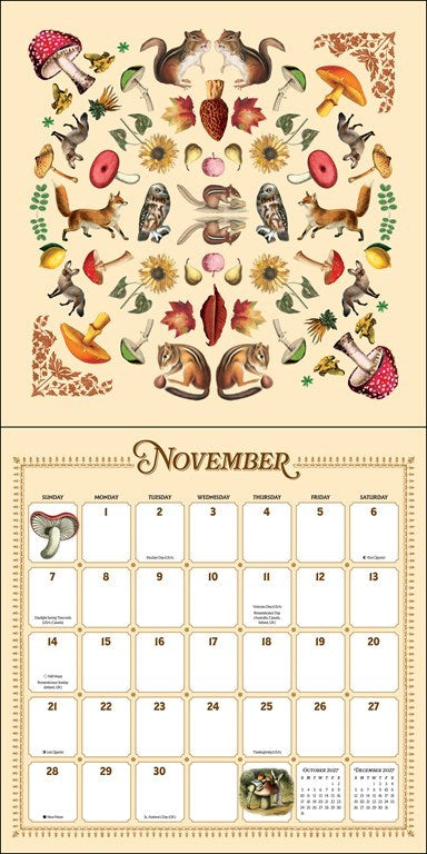 AMC The Antiquarian Sticker Book 2027 Wall Calendar