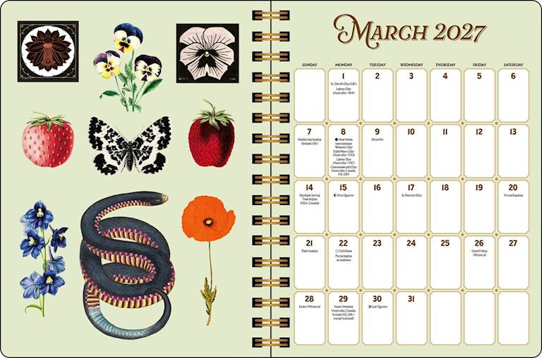 AMC The Antiquarian Sticker Book 2027 Monthly/Weekly Planner Calendar