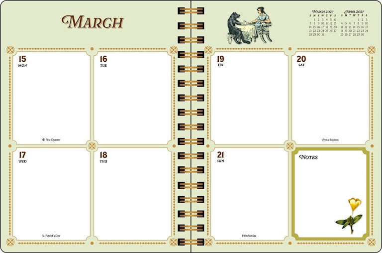 AMC The Antiquarian Sticker Book 2027 Monthly/Weekly Planner Calendar