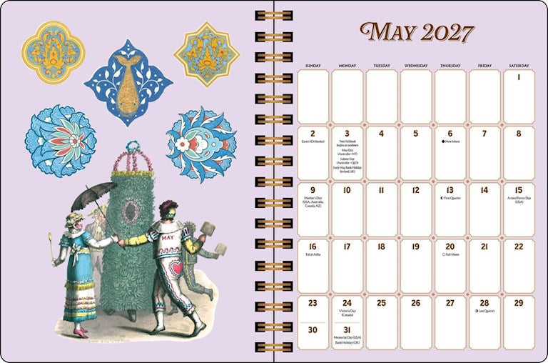AMC The Antiquarian Sticker Book 2027 Monthly/Weekly Planner Calendar