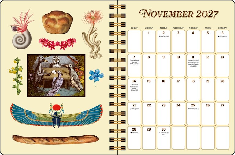 AMC The Antiquarian Sticker Book 2027 Monthly/Weekly Planner Calendar