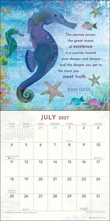 Ram Dass Be Here Now 2027 Wall Calendar