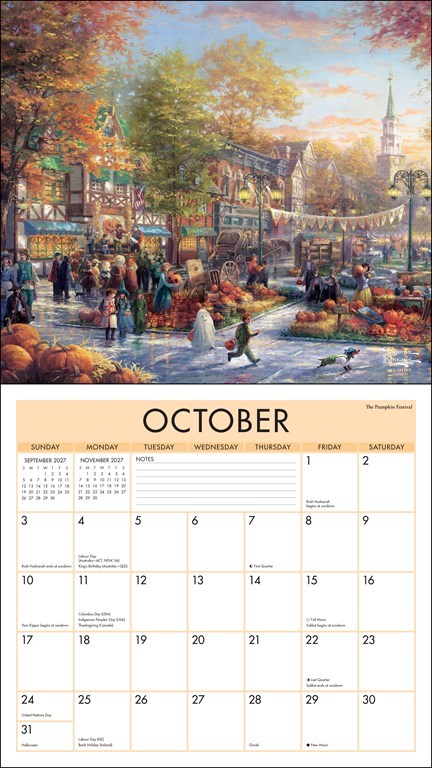 AMC Thomas Kinkade Studios® 2027 Deluxe Wall Calendar