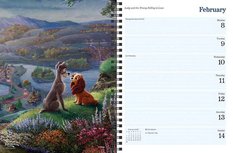 AMC Disney Dreams by Thomas Kinkade Studios 2027 Monthly/Weekly Engagement Calendar