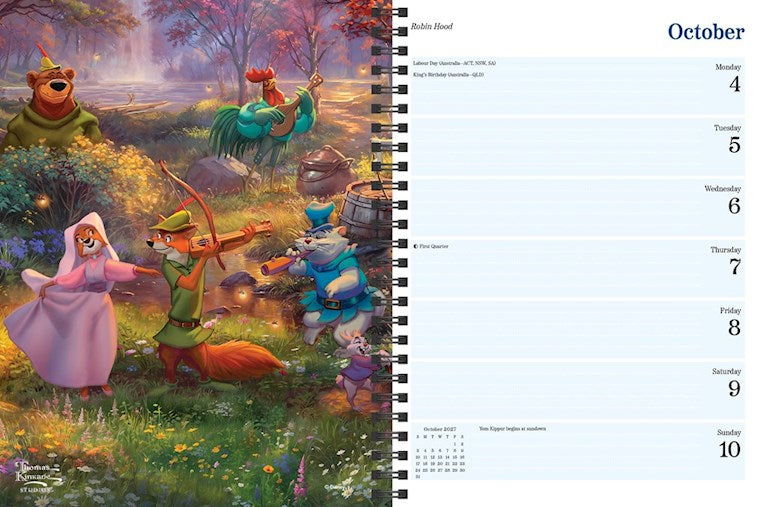 AMC Disney Dreams by Thomas Kinkade Studios 2027 Monthly/Weekly Engagement Calendar