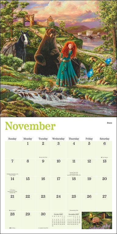 Disney Dreams Collection by Thomas Kinkade Studios 2027 Wall Calendar