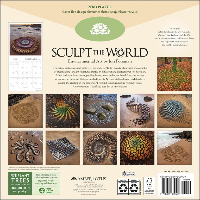 AL Sculpt the World 2027 Wall Calendar
