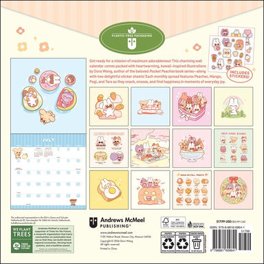 AMC Pocket Peaches 2027 Wall Calendar with Stickers