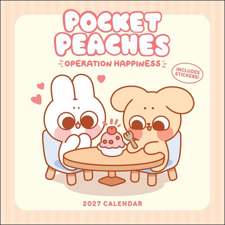 AMC Pocket Peaches 2027 Wall Calendar with Stickers