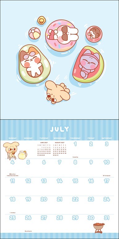 AMC Pocket Peaches 2027 Wall Calendar with Stickers