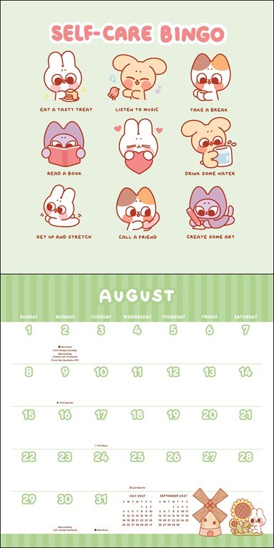 AMC Pocket Peaches 2027 Wall Calendar with Stickers