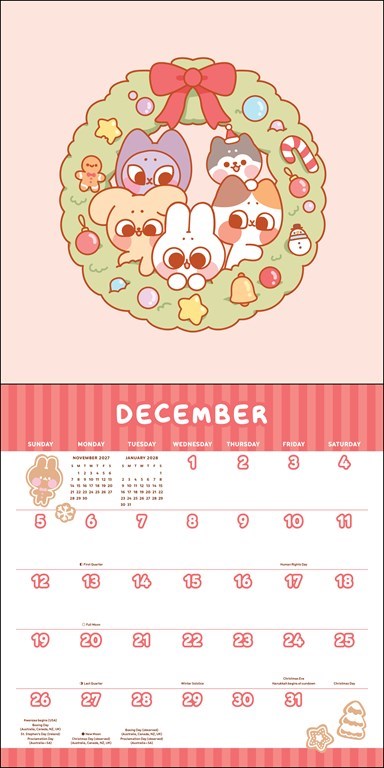 AMC Pocket Peaches 2027 Wall Calendar with Stickers