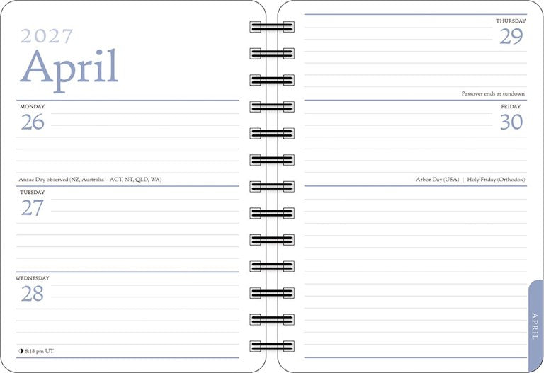 AL Zen Cat 2027 Weekly Planner Calendar