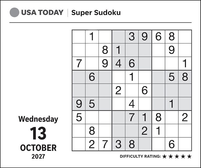 USA Today Super Sudoku 2027 Day-to-Day Calendar