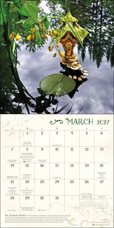 Fairy Houses 2027 Wall Calendar