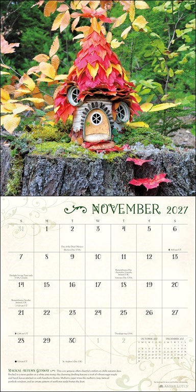 Fairy Houses 2027 Wall Calendar