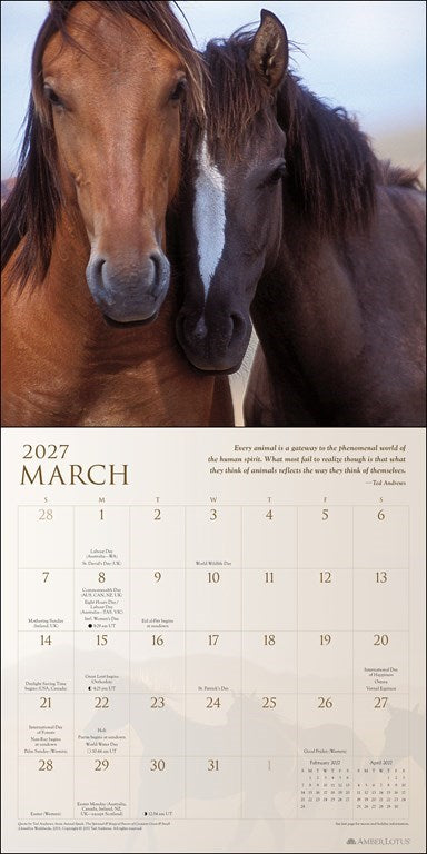 Spirit Horses 2027 Wall Calendar by Tony Stromberg