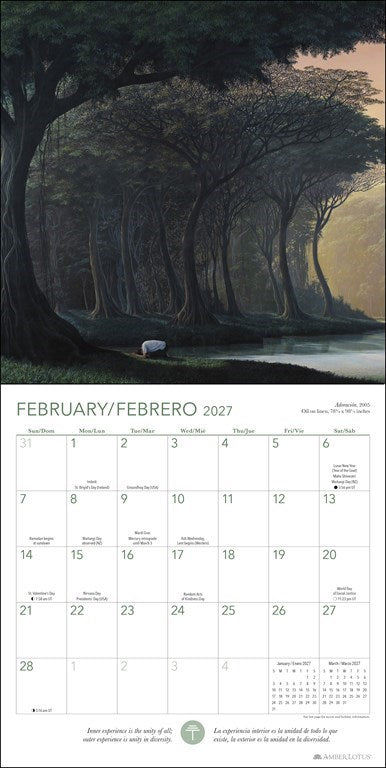 Forest Meditations 2027 Wall Calendar