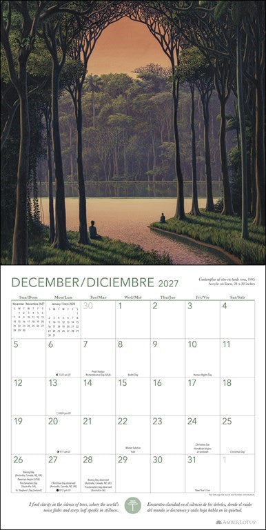 Forest Meditations 2027 Wall Calendar
