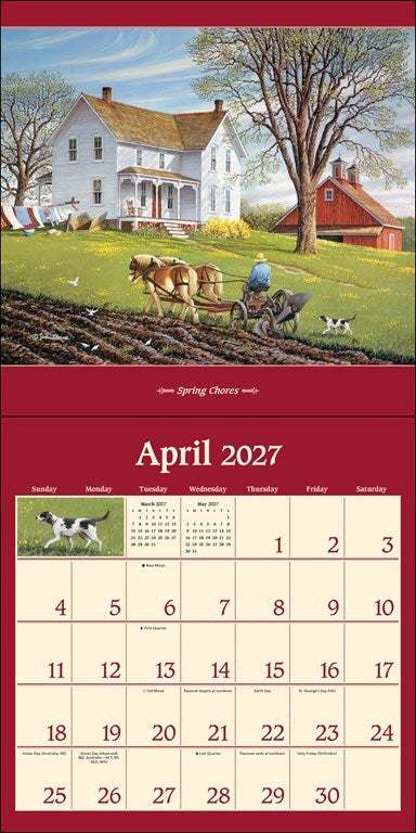 AMC John Sloane’s Country Seasons® 12 x 12 Special Collection 2027 Wall Calendar