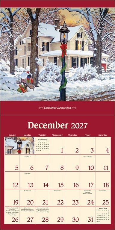 AMC John Sloane’s Country Seasons® 12 x 12 Special Collection 2027 Wall Calendar