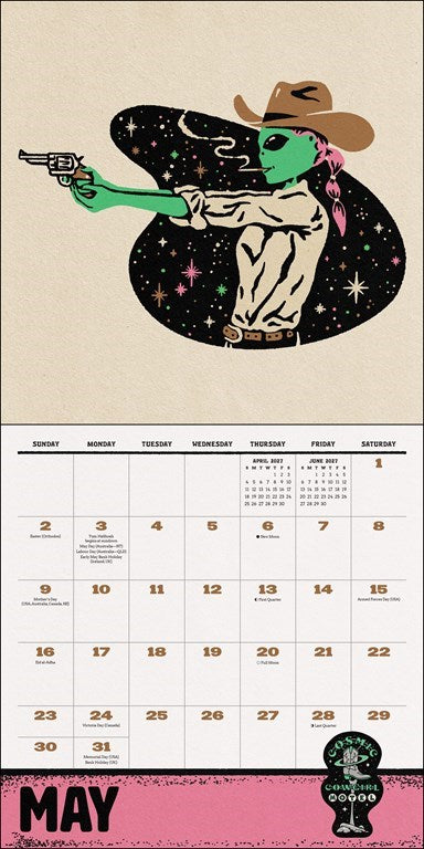 AMC Sam Larson 2027 Wall Calendar Weird, Weird West