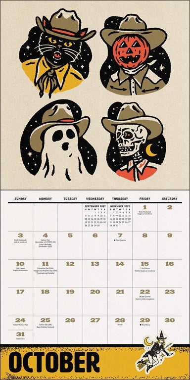 AMC Sam Larson 2027 Wall Calendar Weird, Weird West