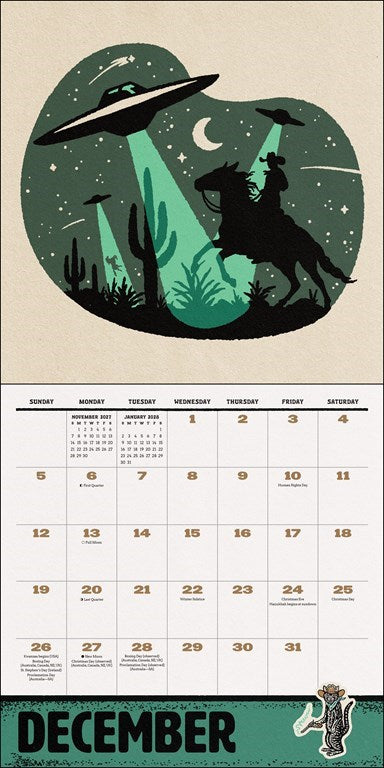 AMC Sam Larson 2027 Wall Calendar Weird, Weird West