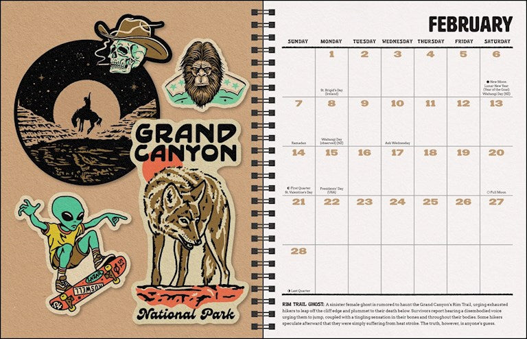 AMC Sam Larson Paranormal Parks 12-Month 2027 Monthly/Weekly Planner Calendar