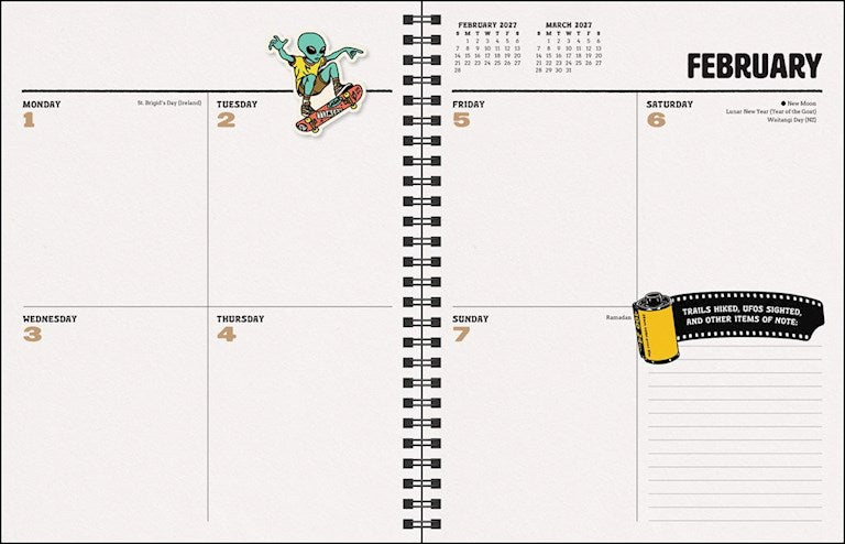 AMC Sam Larson Paranormal Parks 12-Month 2027 Monthly/Weekly Planner Calendar