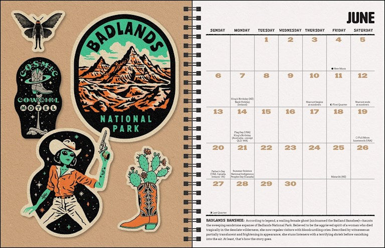 AMC Sam Larson Paranormal Parks 12-Month 2027 Monthly/Weekly Planner Calendar