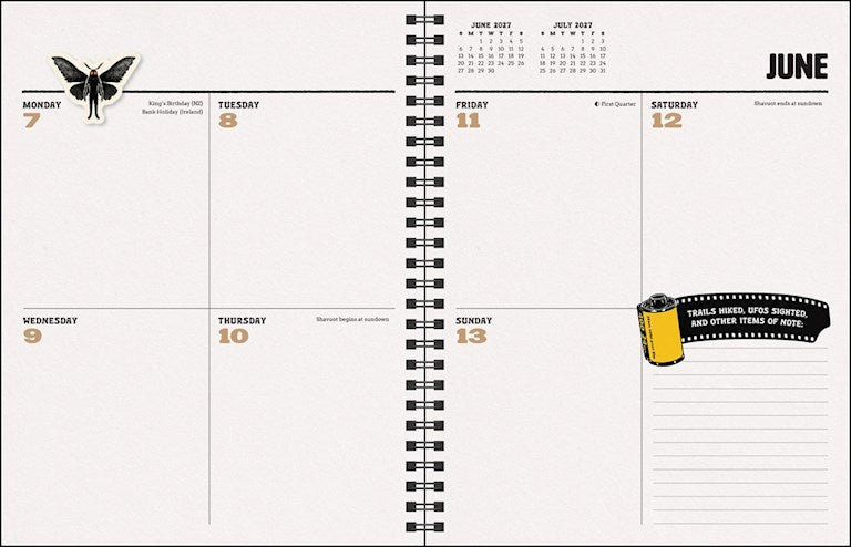 AMC Sam Larson Paranormal Parks 12-Month 2027 Monthly/Weekly Planner Calendar