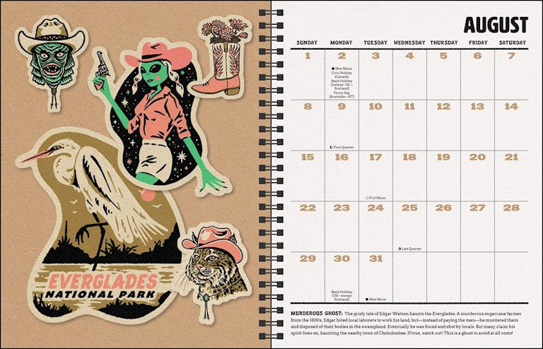 AMC Sam Larson Paranormal Parks 12-Month 2027 Monthly/Weekly Planner Calendar