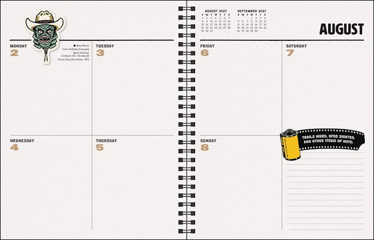 AMC Sam Larson Paranormal Parks 12-Month 2027 Monthly/Weekly Planner Calendar