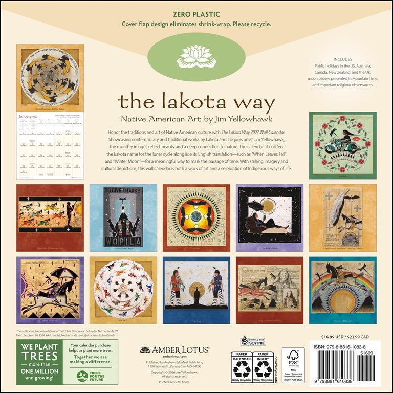 The Lakota Way 2027 Wall Calendar