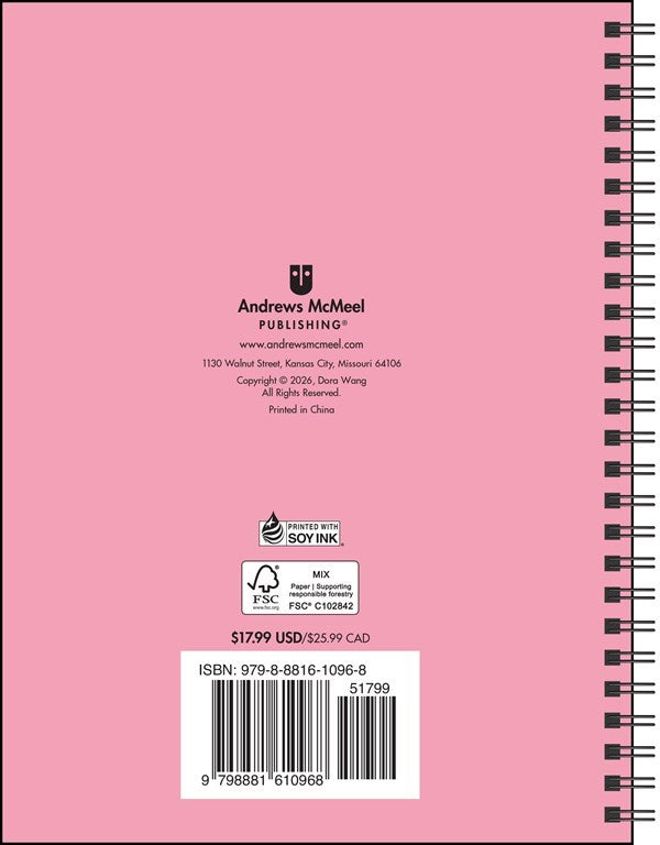 AMC Pocket Peaches 2027 Monthly/Weekly Coloring Planner with Stickers to Color