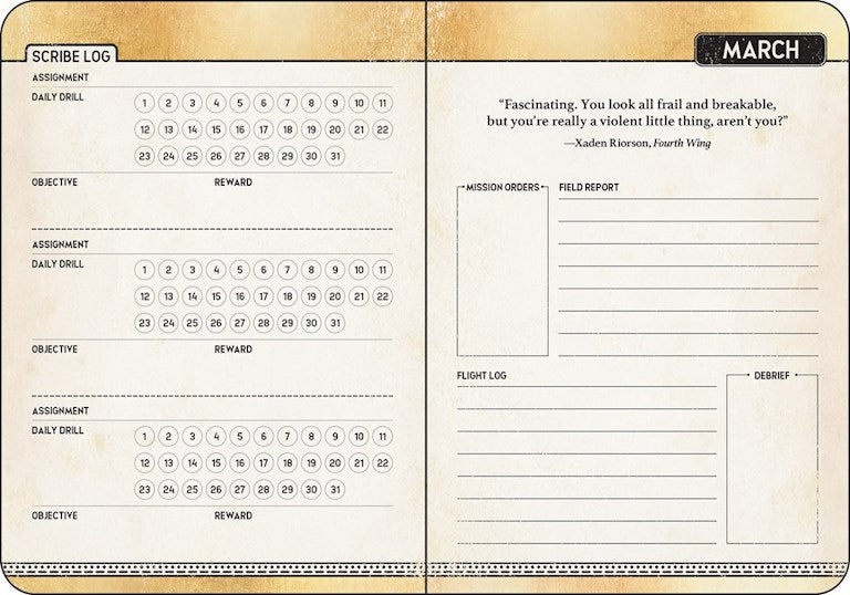 AMC Fourth Wing 2027 Monthly/Weekly 12-Month Planner Calendar