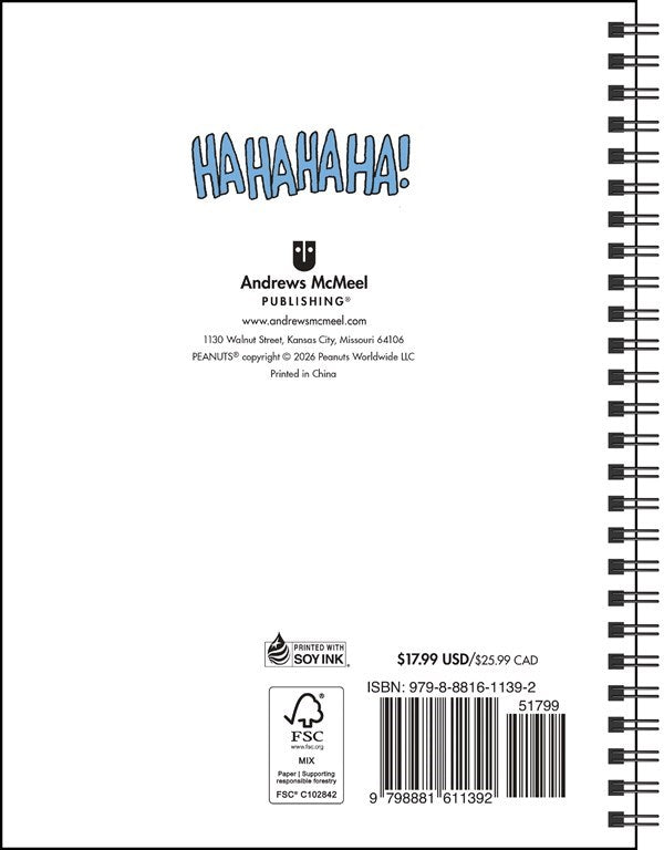 Peanuts 2027 Monthly/Weekly Coloring Engagement Calendar with Stickers to Color