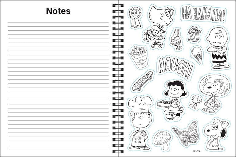 Peanuts 2027 Monthly/Weekly Coloring Engagement Calendar with Stickers to Color