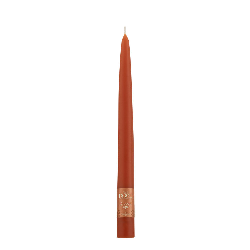 ROOT 9" Dipped Taper Candle - Rust