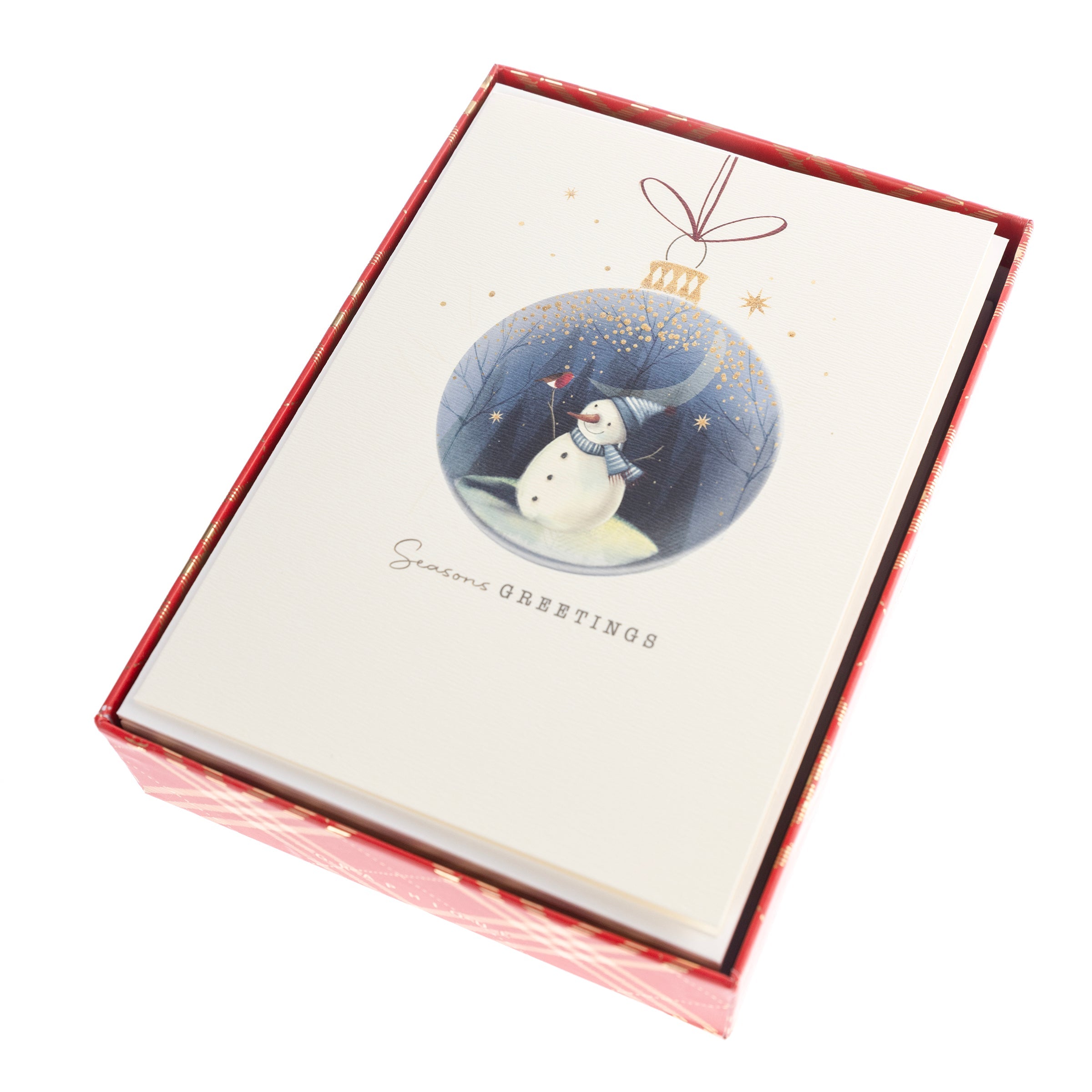 Snowman Ornament Classic Boxed Holiday Cards    