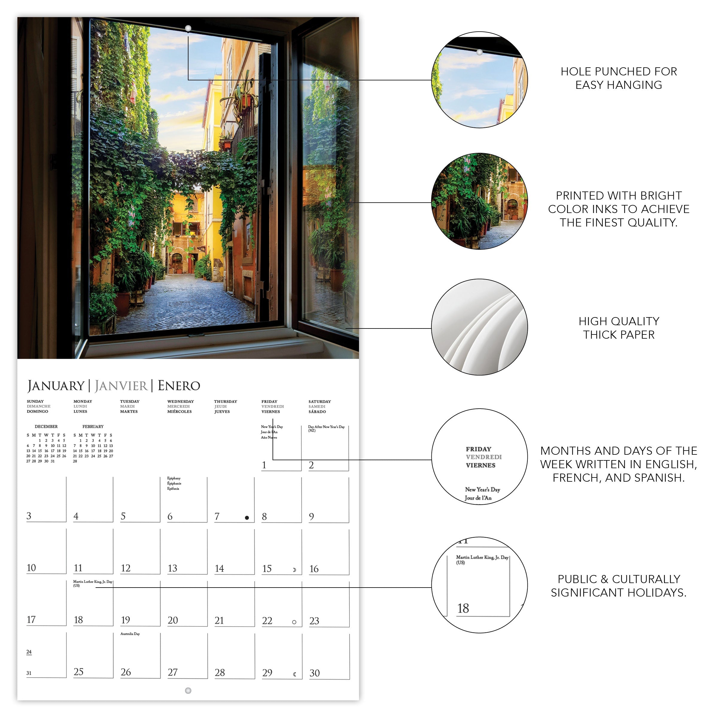 GRPH Windows To The World 2027 Wall Calendar