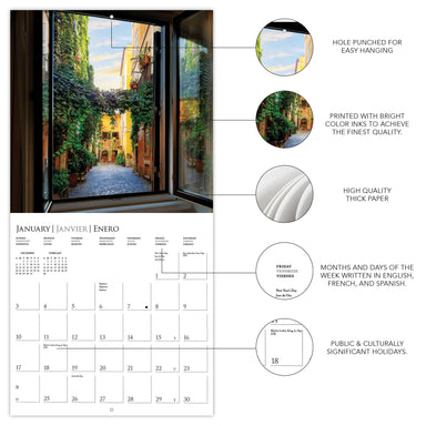 GRPH Windows To The World 2027 Wall Calendar