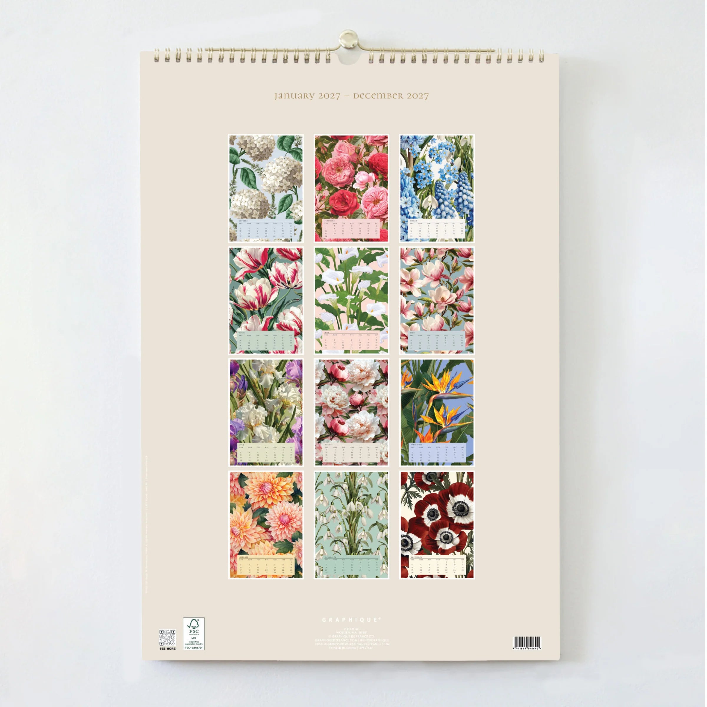 GRPH Deluxe Botanique 2027 Wall Calendar
