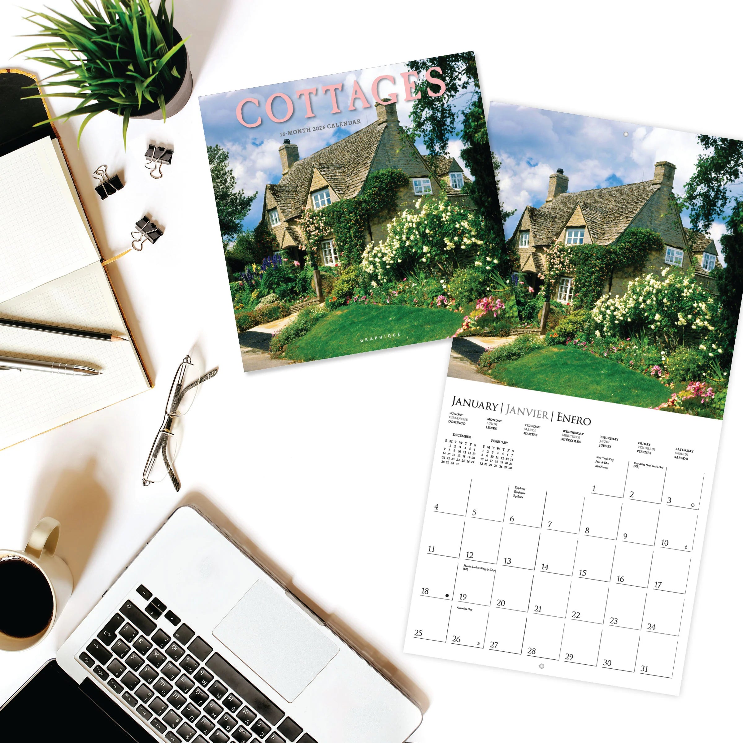 Cottages 2026 Wall Calendar