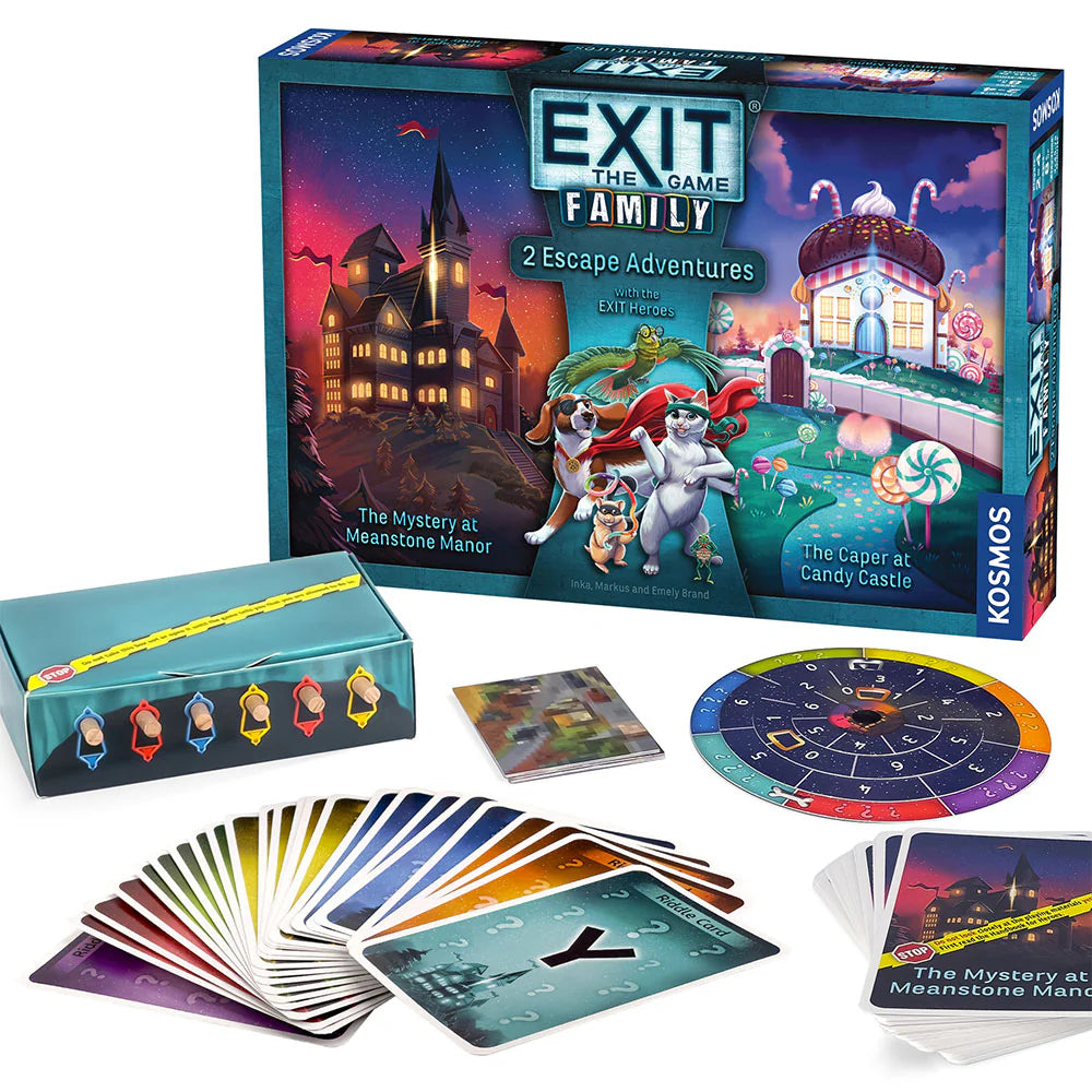 Exit The Game Family 2 Escape Adventures - Mystery at Meanstone Manor & Caper at Candy Castle