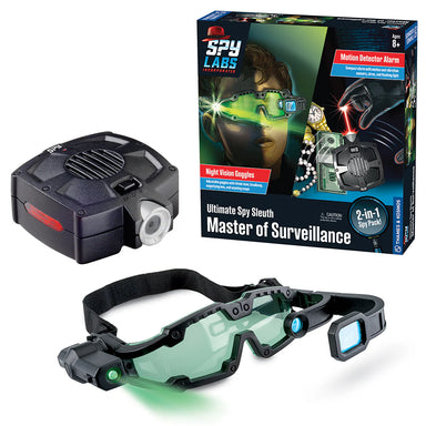 Spy Labs Master of Surveillance - Night Vision Goggles & Motion Detector Alarm