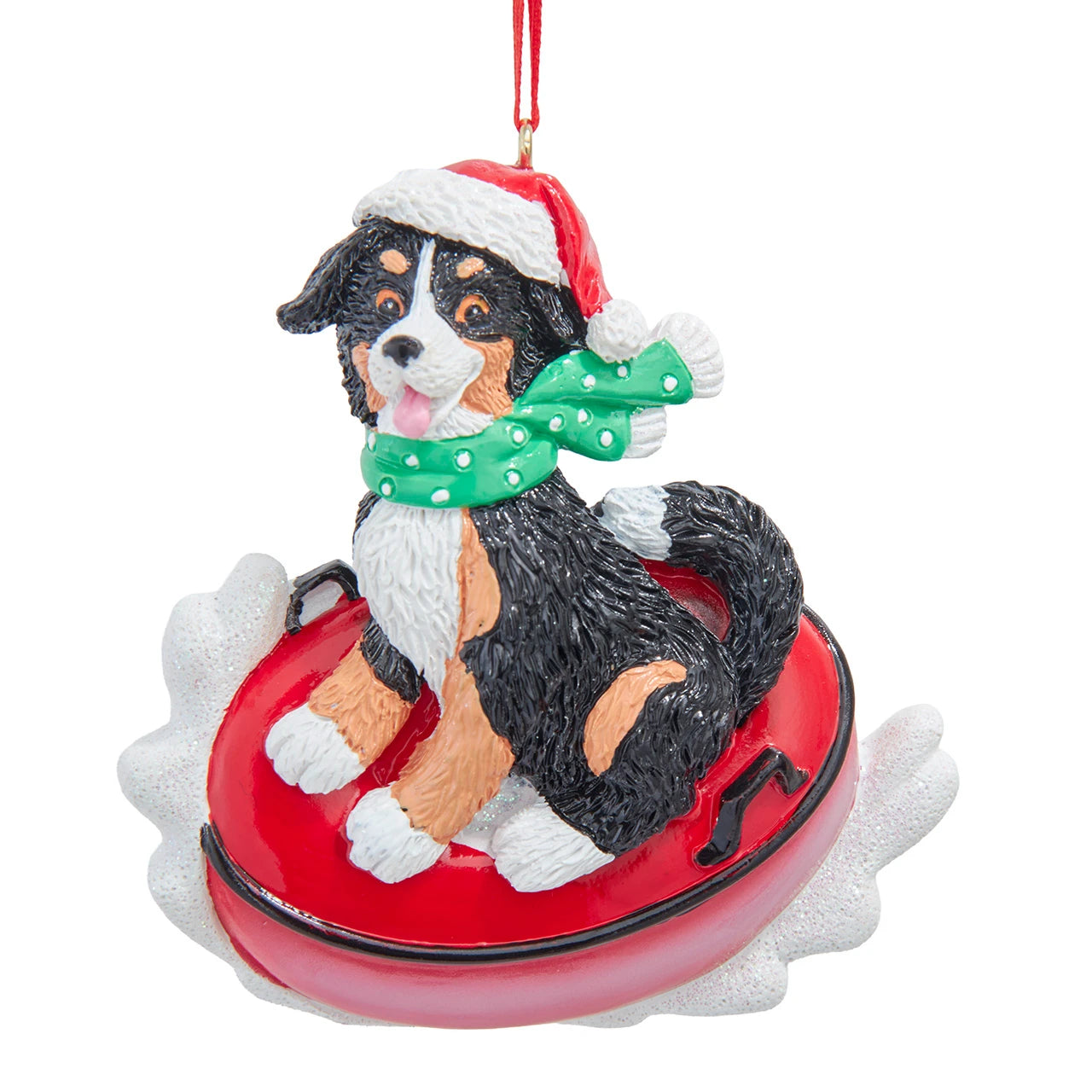 KA Bernese Mountain Dog On Snow Tube Ornament